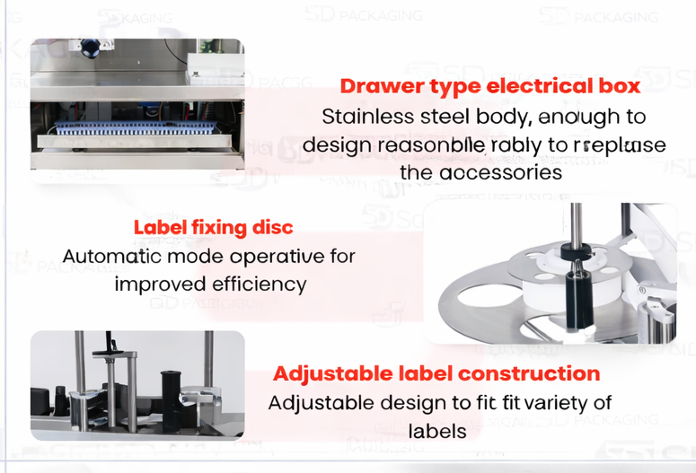 SD Packaging Automatic Round Labelling Machine – High-Speed Label Applicator - Image 4